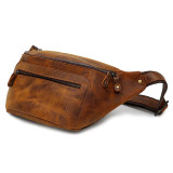 Newsbirds High Quality Vintage Leather Chest Bag Waist Bag Natural Cowskin Male Casual Bag Outdoor Small Bags For Men Waist Pack