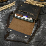 Vintage Crazy Horse Leather Men's Briefcases Laptop Bag Office Bags for Men Cover Messenger Bags Men's Leather Bag Computer Bags