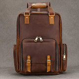 New Design Leather Backpack for Camera Genuine Leather Bagpack For Men Male Travel Bag for DSLR Cameras Bag Large Capacity