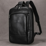 Fashion Design Leather Backpack for Men Genuine Leather Male Bagpack Travel Bag Large Capacity Computer Backpack Laptop Bag 15.6