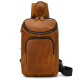 High Capacity Leather Chest Bag For Men Crossbody Bag Single Shoulder Bagpack Man Leather Travel Chest Bag Pack Genuine Leather
