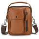 2024 new fashion men leather shoulder bag Men casual trade simple leisure shoulder bags crossbody bag phone pouch for men male