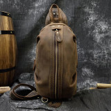 High Quality Small chest bag for men single shoulder backpack vintage fashion style chest bag pack 2020 hot men bags for sports
