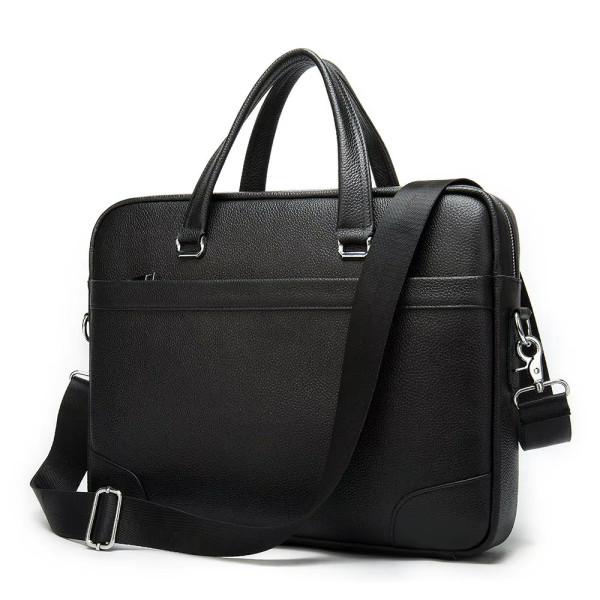 Newsbirds New Designer Leather man's business bag real cowskin laptop business bag for men male briefcase business tote luxury