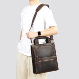 High Quality Men's Leather Shoulder Bag Real Cowskin Crossbody Bags Male Messenger Bag Luxury Men's Handbag Business Tote