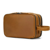 Newsbirds New Design Man Wash bag Groomsmen Gift Set Leather Toilet Bag Personalized Dopp Kit Make Up Pouch For Men Women Bag