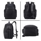 Thick cowhide backpack 17   laptop backpacks cowskin computer bag business travel leather backpack men's bagpack Big Capacity