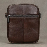 Casual top layer cowhide men's crossbody bag small shoulder bag outdoor waterproof mini waist bag for male phone pouch crossbody