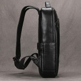 Fashion Design Leather Backpack for Men Genuine Leather Male Bagpack Travel Bag Large Capacity Computer Backpack Laptop Bag 15.6