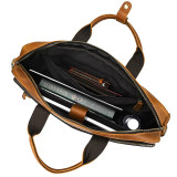 Real Cowskin Men's Shoulder Bags Genuine Leather Bussiness Laptop Bag 15.6 16 17.3 Inch Computer Bag Men Briefcase Bags Vintage