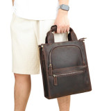 High Quality Men's Leather Shoulder Bag Real Cowskin Crossbody Bags Male Messenger Bag Luxury Men's Handbag Business Tote