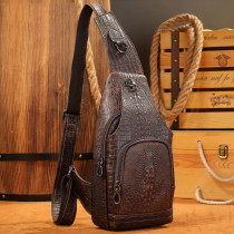 Luxury Designer Men's Leather Chest Bag Real Cowhide Men's Chest Packs Crossbody Male Bag Single Shoulder Bag Man Popular 2022