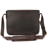 Vintage Crazy Horse Leather Men's Briefcases Laptop Bag Office Bags for Men Cover Messenger Bags Men's Leather Bag Computer Bags