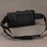 Fashion Men's chest bag new casual waist bag cross body men's chest bags multifunction leather men's waist pack for male