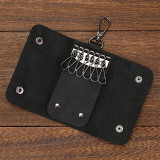 100% Crazy Horse Leather Keycase Bag Cowhide Men Women Key Wallet Clip Car Bag Genuine Leather Retro Fashion Key Cases Wholesale