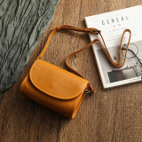 Cow leather vintage crossbody bag fashion style shoulder bag small mobile phone bag ladies sling bag cluthes for female