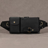 Fashion Men's chest bag new casual waist bag cross body men's chest bags multifunction leather men's waist pack for male