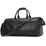 New fashion leather luxury duffel bag folding bag for suits leisure shoulder bag carrying on luggage bag large men's travel bags
