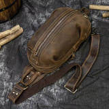 High Quality Small chest bag for men single shoulder backpack vintage fashion style chest bag pack 2020 hot men bags for sports