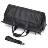 New fashion leather luxury duffel bag folding bag for suits leisure shoulder bag carrying on luggage bag large men's travel bags
