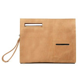 Newsbirds High Grade Large Clutch Bag Leather Men Brief Case Bag With Shoulder Strap Male Men's Document Bag Pouch Leather 30cm