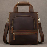 High Quality Men's Leather Shoulder Bag Real Cowskin Crossbody Bags Male Messenger Bag Luxury Men's Handbag Business Tote