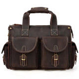 Leather Handbags for men male genuine leather business briefcase for man men's real cow skin shoulder bag tote bags brown