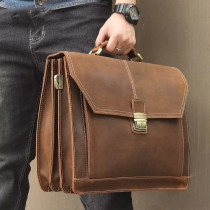 Formal Business Bag Genuine Leather Briefcase Bag For 15 Inch Notebook PC Computer Bag Cowhide Messenger Bags For Male