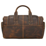 2024 New Fashion Brand Designer Business Trip Travel Bag For Man Outdoor Genuine Leather Duffle Bag Male Coffee Handbag Totes