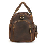 2024 New Fashion Brand Designer Business Trip Travel Bag For Man Outdoor Genuine Leather Duffle Bag Male Coffee Handbag Totes