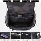 Fashion Alligator Pattern Genuine Leather Backpack for Men Business Laptop Rucksack School Bag Computer Backpack Bag 14 