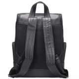 Fashion Alligator Pattern Genuine Leather Backpack for Men Business Laptop Rucksack School Bag Computer Backpack Bag 14 