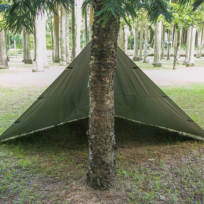 Rhombus Tarp 300D Oxford Wolf Den Tarp for Solo Bushcraft