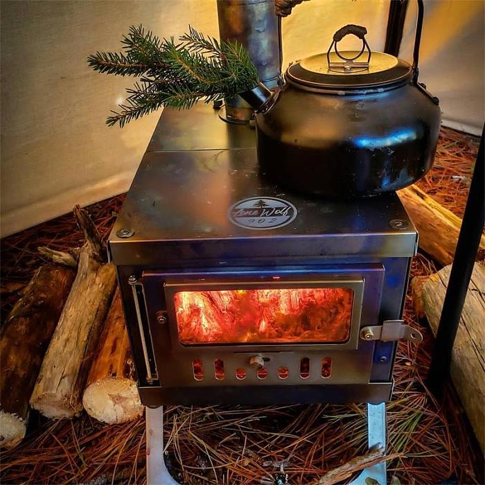 TIMBER Wolf Ultralight Tent Stove Titanium for Solo Camping | Lonewolf 902 Signature