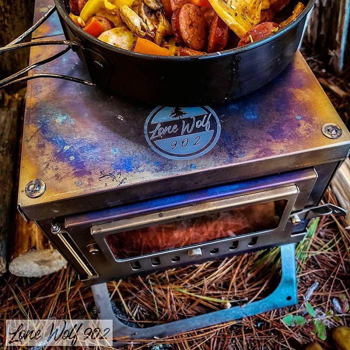 TIMBER Wolf Ultralight Tent Stove Titanium for Solo Camping | Lonewolf 902 Signature