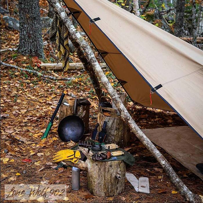 Rhombus TC Tarp | Canvas Wolf Den Tarp 1.0 for Solo Bushcraft | Lonewolf902 Signature