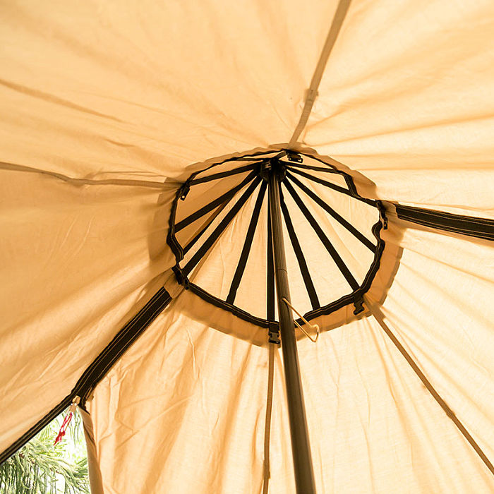 YARN Canvas Tent | 2 Person Tipi Tent with Wood Stove Jack for All Season Camping