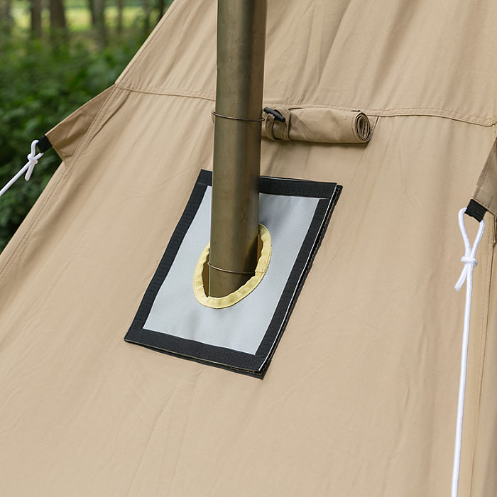 YARN Canvas Tent | 2 Person Tipi Tent with Wood Stove Jack for All Season Camping