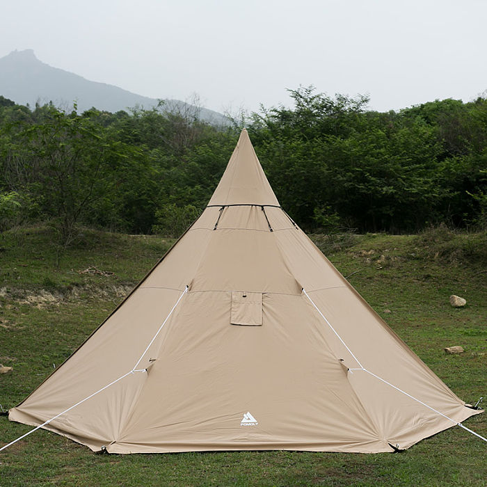 YARN Plus Canvas Hot Tent | 2-4 Person Tipi Tent with Wood Stove Jack for All Season Camping