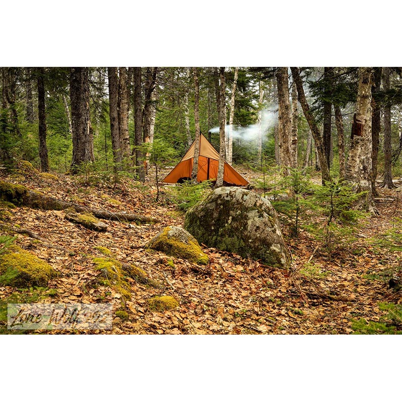 Canvas Shelter with Stove Jack for Solo Bushcraft and Camping