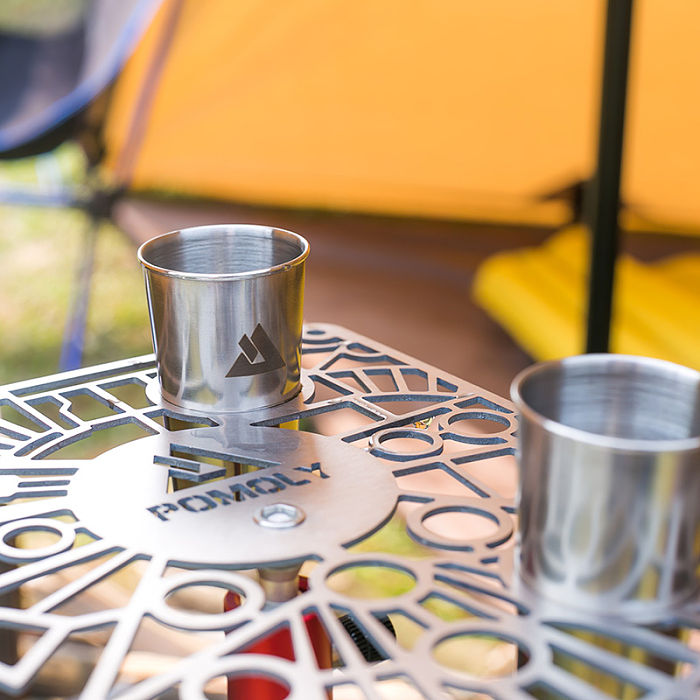 G2 Gimbal Table | Titanium Table for Hiking and Camping | POMOLY