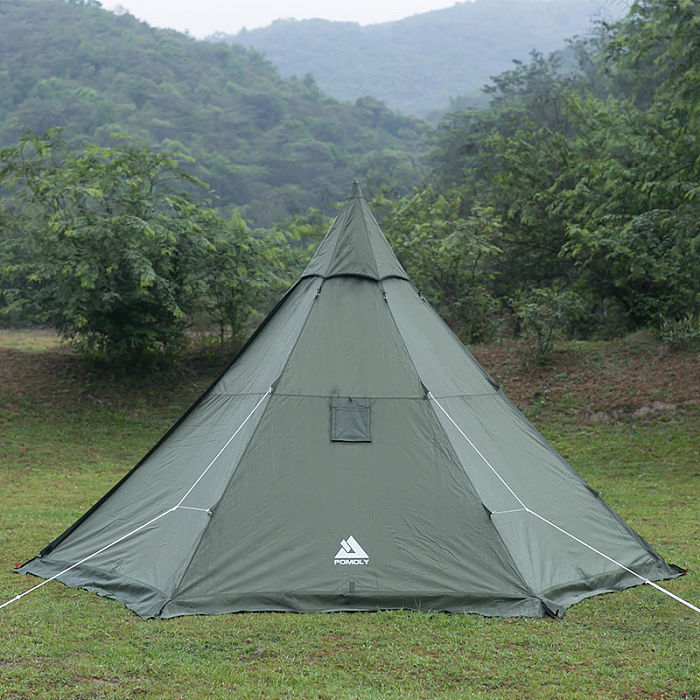 HEX Plus Camping Hot Tent | 2-6 Person Tipi Tent with Wood Stove Jack for All Season Camping