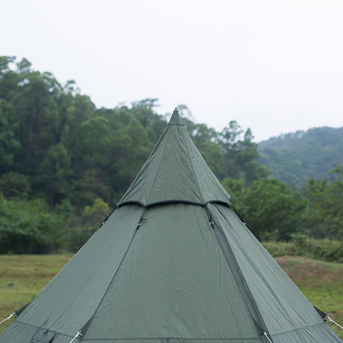 HEX Plus Camping Hot Tent | 2-6 Person Tipi Tent with Wood Stove Jack for All Season Camping