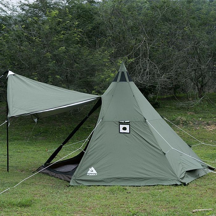 MANTA Tipi Tent With Stove Jack 2-4 Person For Hot Tent Camping