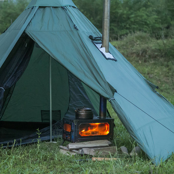 HUSSAR Ultralight Hot Tent | 1-2 Person Tipi Tent with Wood Stove Jack for Winter Camping