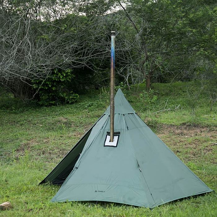 HUSSAR Ultralight Hot Tent | 1-2 Person Tipi Tent with Wood Stove Jack for Winter Camping