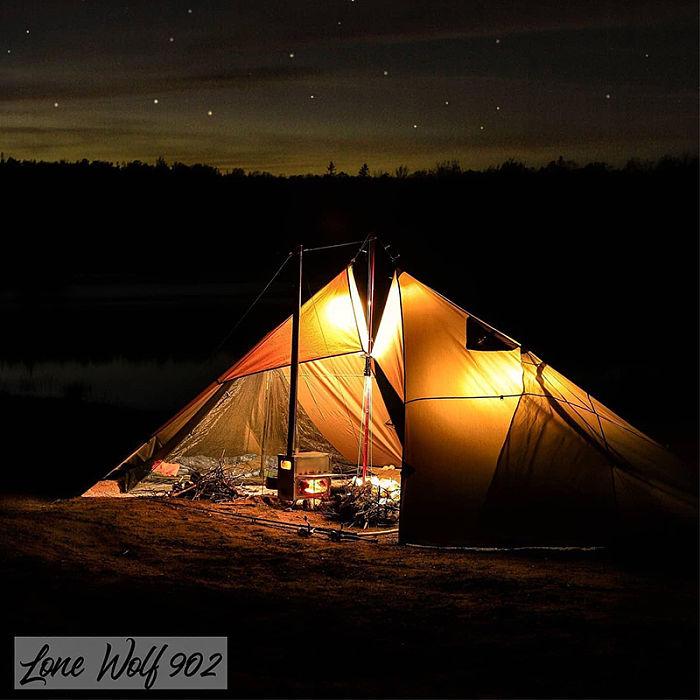 Rhombus Bushcraft Shelter with Stove Jack | Canvas Wolf Den Tarp 2.0 | Lonewolf902 Signature