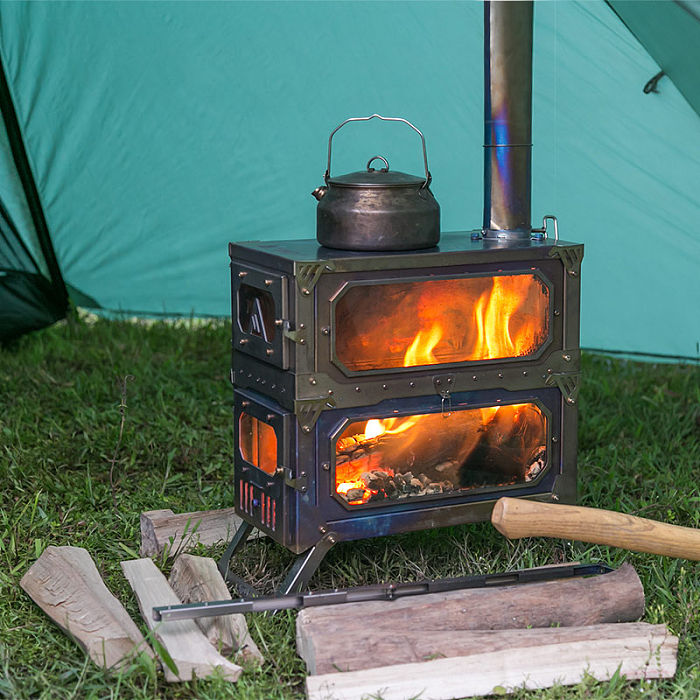 T-Brick Max | Portable Titanium Stove for Multiplayer Hot Tent Camping