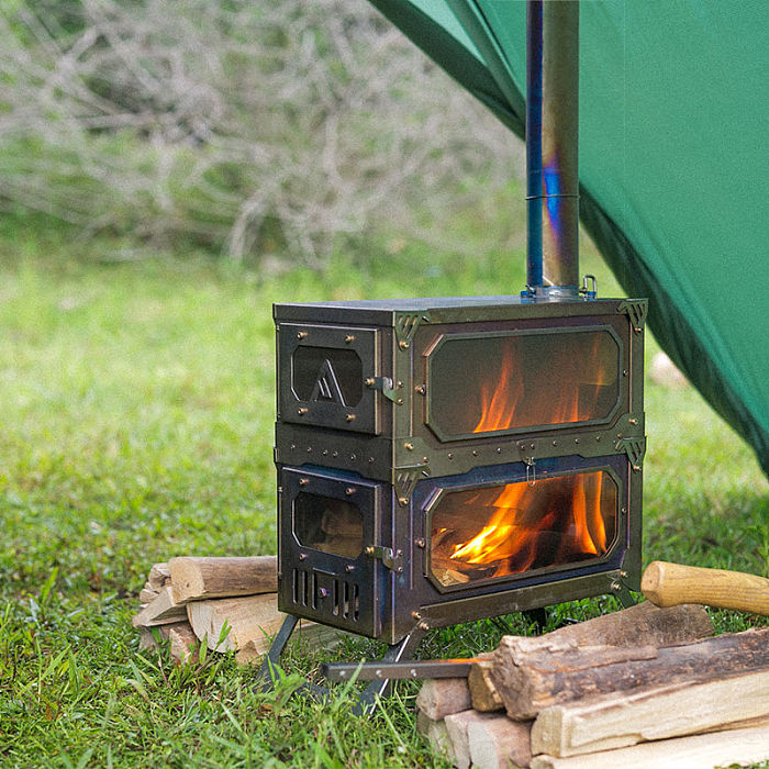 T-Brick Max | Portable Titanium Stove for Multiplayer Hot Tent Camping