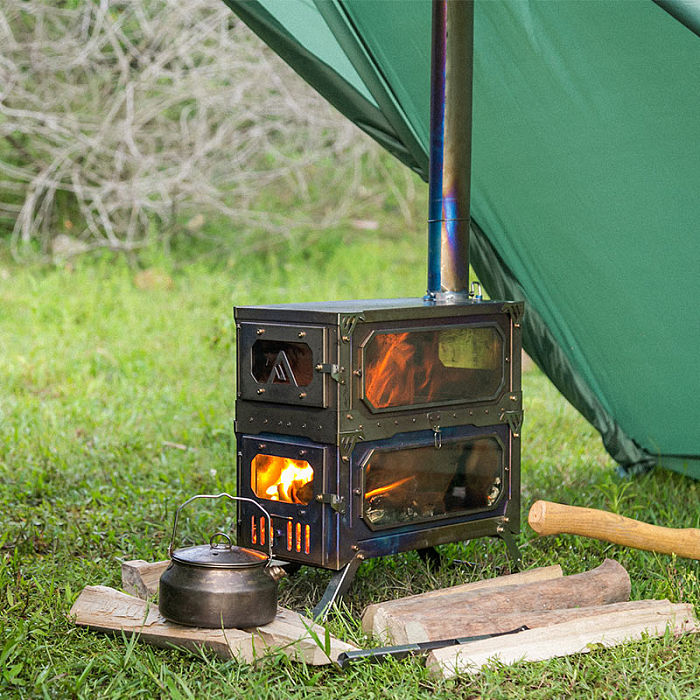 T-Brick Max | Portable Titanium Stove for Multiplayer Hot Tent Camping
